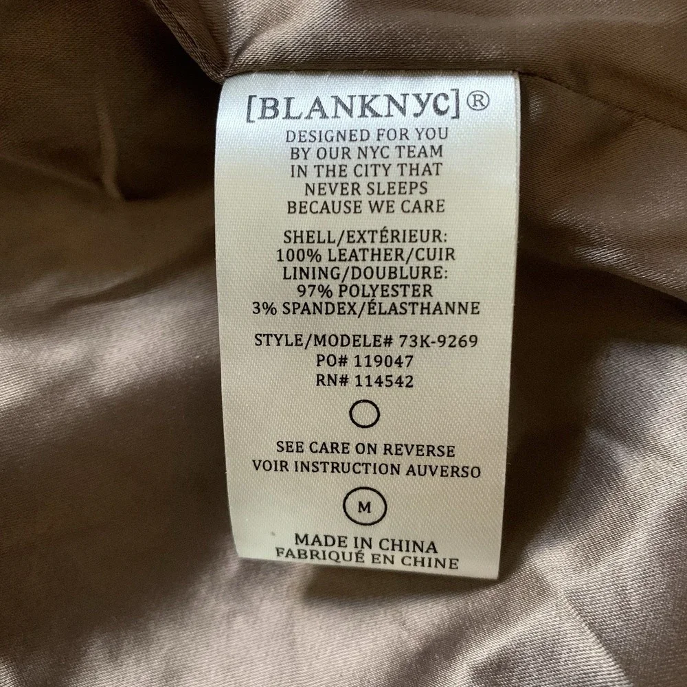 Blanknyc women's Suede Leather Jacket lined Casual Moto New with defect SZ-M